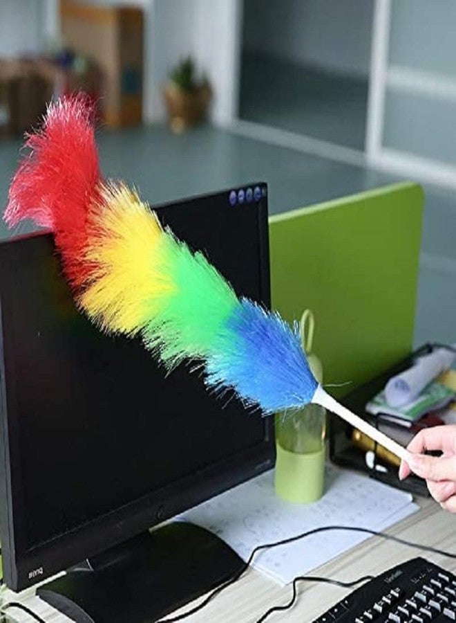 SAWSHIELD Microfiber Feather Duster for Cleaning | Lightweight Static Duster for Home, Office, Car | Multipurpose Dust Remover, 50 cm (Multicolor) - Image 2